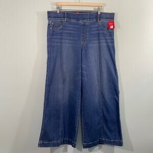 Spanx Vintage Indigo Seam Front Pull On Wide Leg Jeans Size 3X Petite NWT